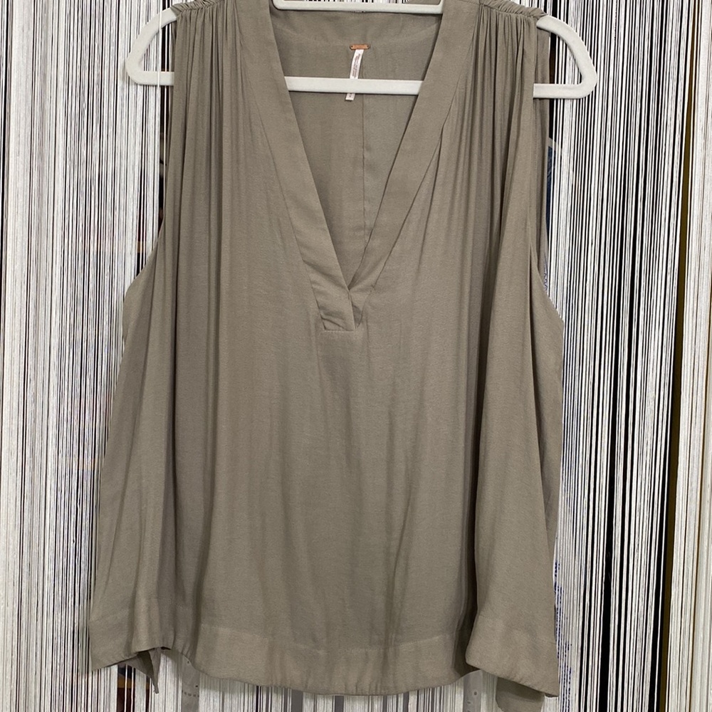 Free People Grey Swing Top